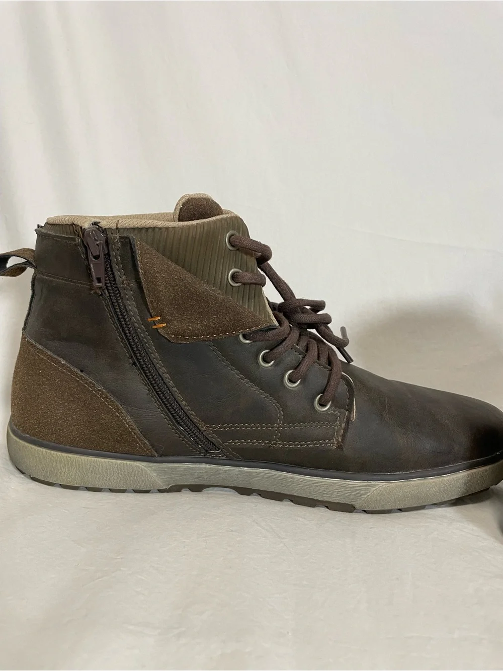 Day Five Viper Men's Casual High-Top Rugged Boots in Brown, Sz 13, NEW